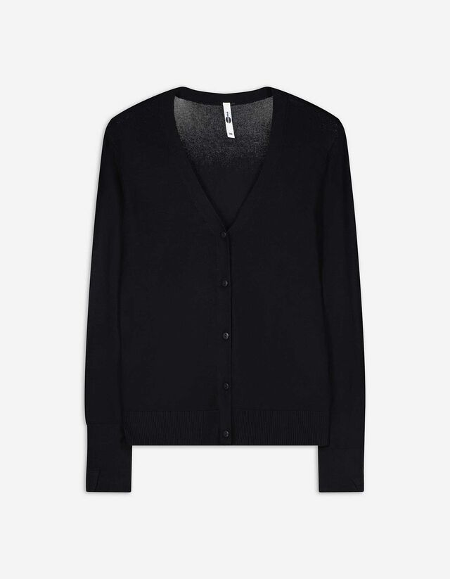 Strickjacke - LENZING™ ECOVERO™ - schwarz