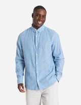 Košulja - Mješavina lana - svijetlo plava