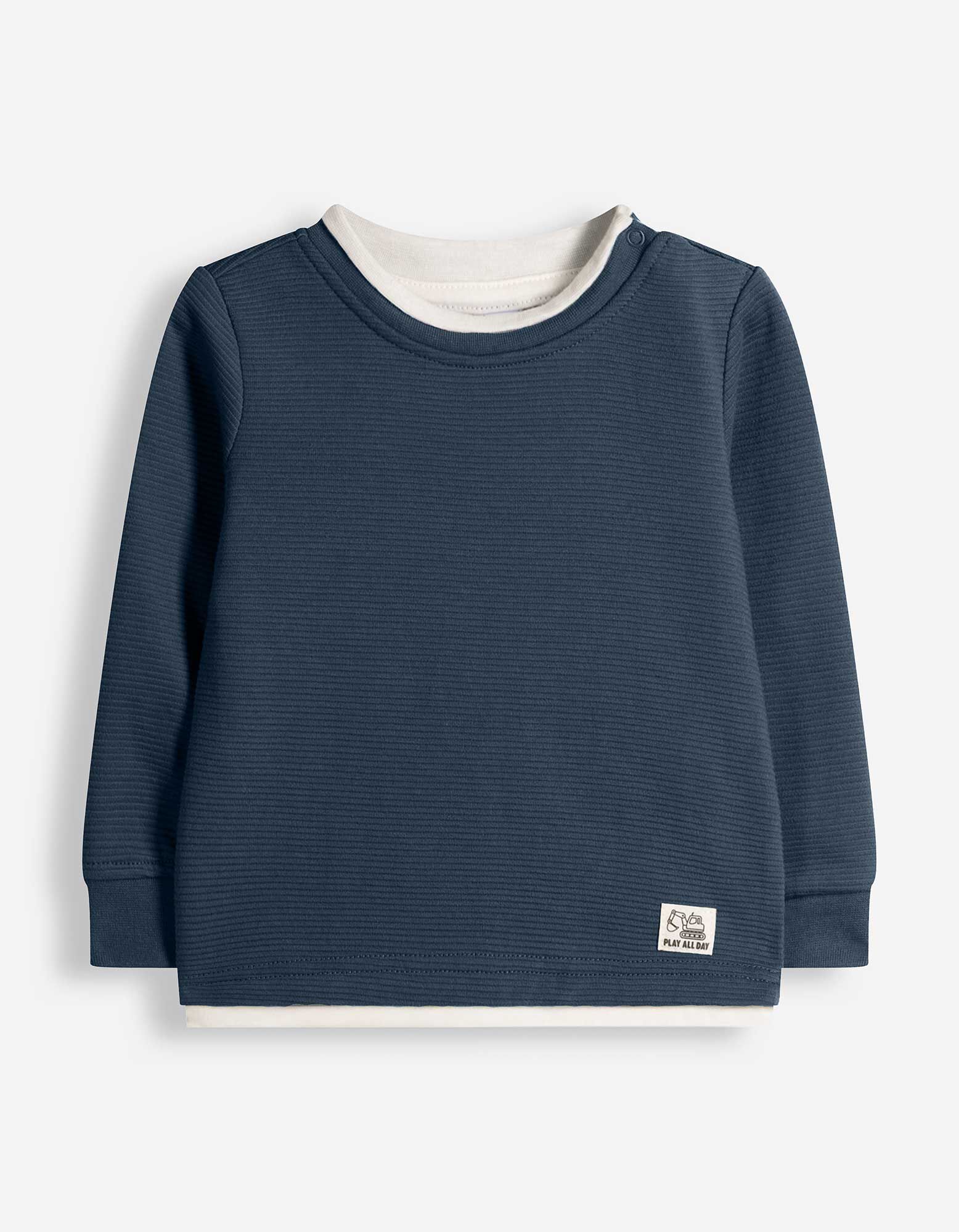 met structuur - blauw