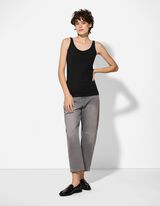 Top - einfarbig - schwarz