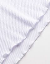 Langarmshirt - Spitzenbesatz - weiß