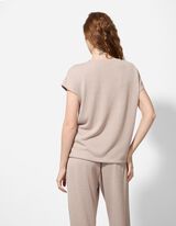 Strickshirt - Viskose-Mix - beige