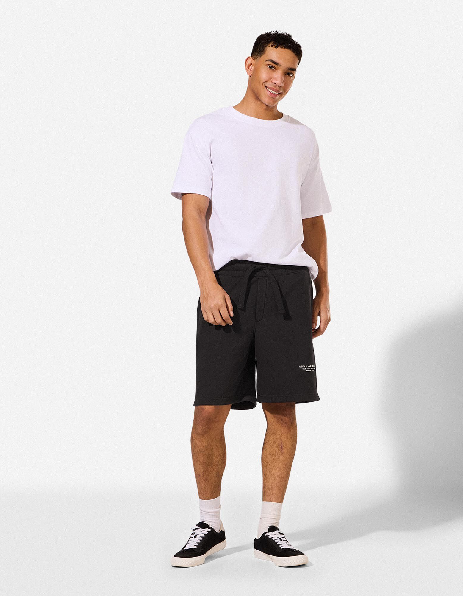 Short - Jambe large - Noir