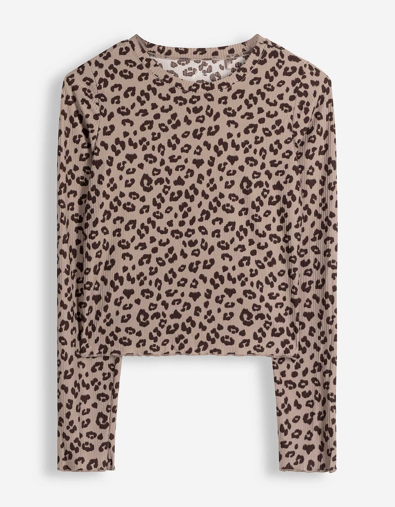 Pyjama Set aus Shirt und Hose - Gerippt - Taupe