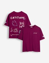 T-Shirt - Tiermotiv - Dunkelrot