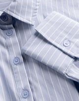 Bluse - Streifen - hellblau