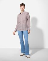 Košile - Proužky - tm. lila