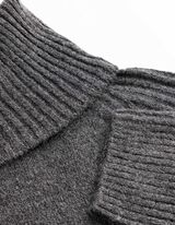 Kleid - Rollkragen - Grau