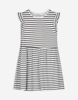 Kleid - Allover-Print - weiß
