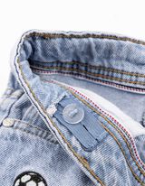 Jeans - Stickerei - Hellblau