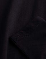 Langarmshirt - Rundhals-Ausschnitt - Schwarz