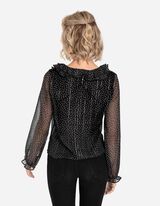 Halenka - Šifon - cerná