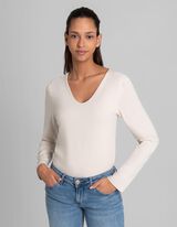 koszulka z długim rękawem - modal - bez