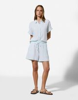 Shorts - Musselin - Hellblau
