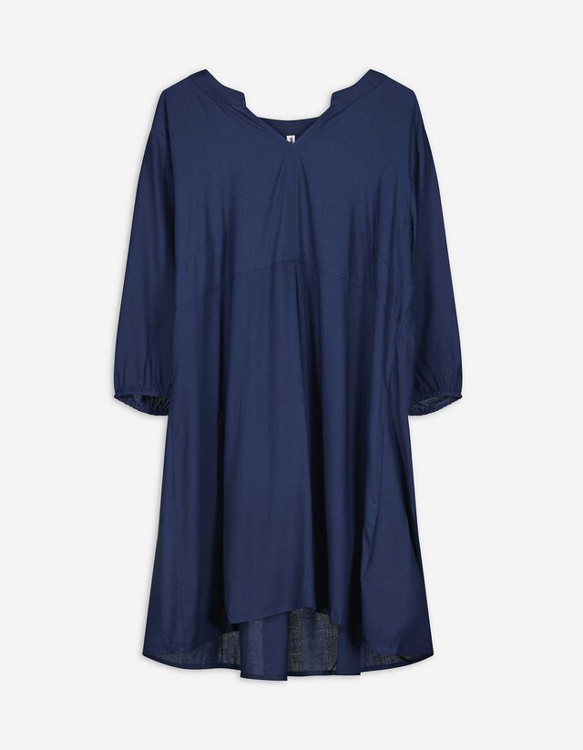 Blusenkleid - Viskose - dunkelblau