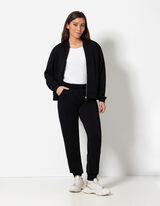 Sweatjacke - Modal-Anteil - schwarz