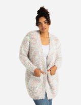 Kardig&aacute;n - Pl&uuml;ss - feher