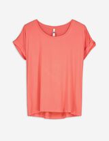 T-Shirt - Viskose-Mix - hellrot
