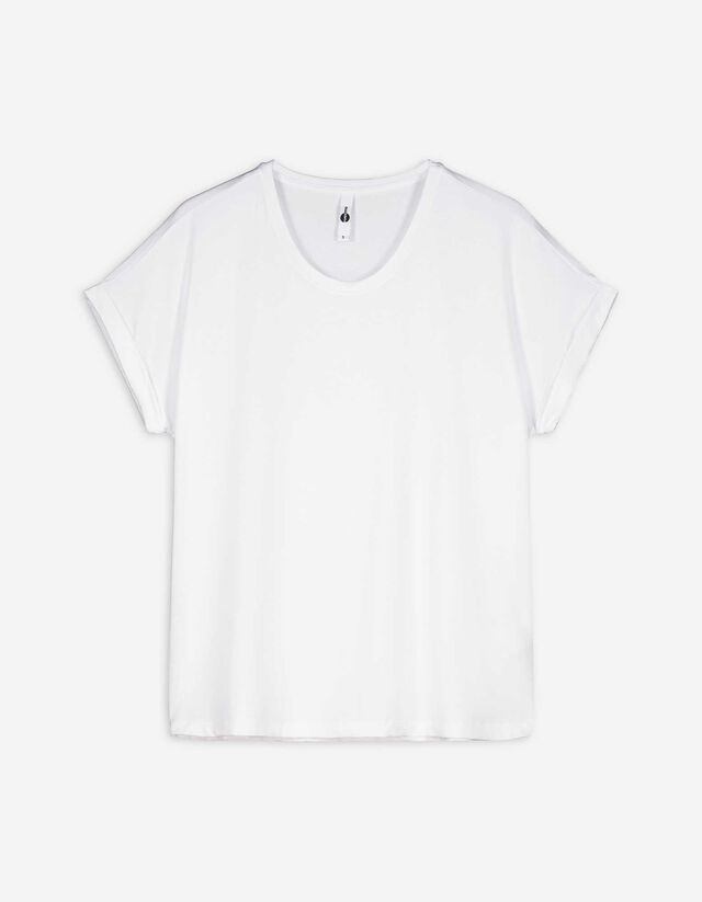 T-Shirt - Viskose-Mix - weiß