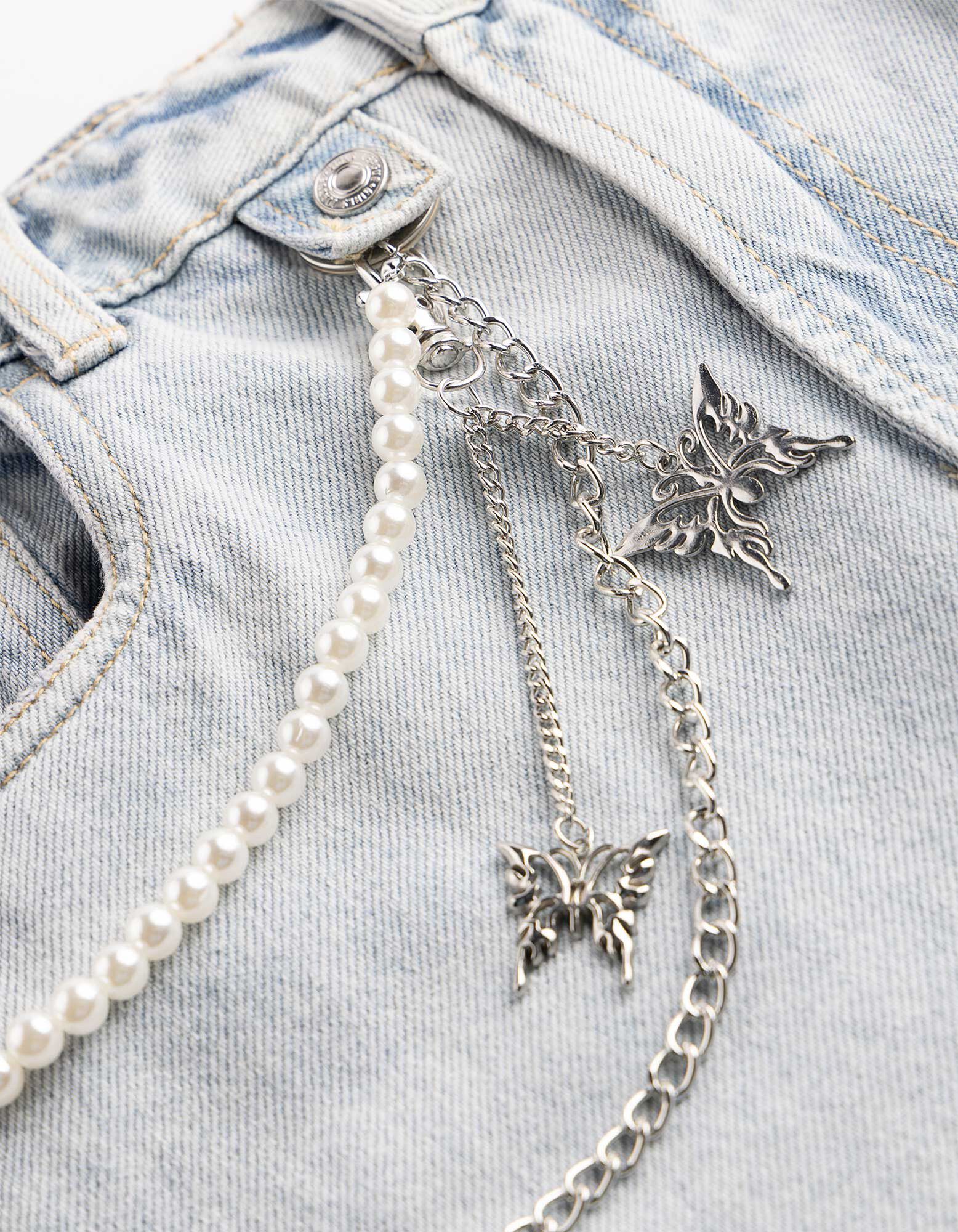 Jeans - Kettingdetail - Lichtblauw