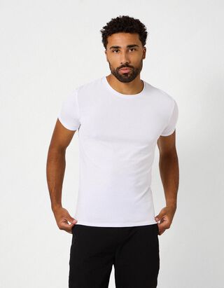 T-Shirt - Stretchanteil - Wei&szlig;