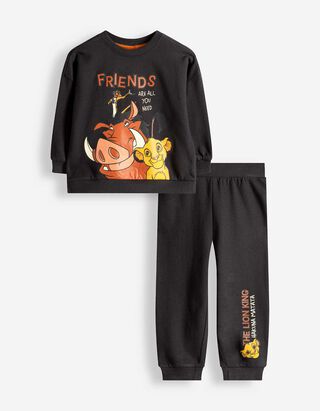 set di felpa e pantaloni di felpa - Il re leone - grigio scuro