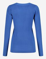 Pull-over - Viscose m&eacute;lang&eacute;e - Bleu fonc&eacute;