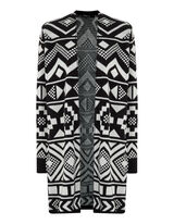 Damen Longcardigan mit Ikatmuster