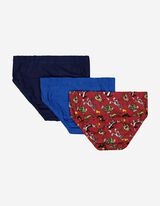 figi - 3 szt. w opakowaniu - ciemny niebieski