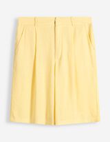 Bermuda  - Leinen-Optik - hellgelb