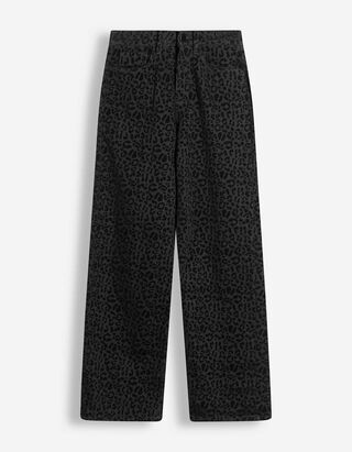 Hose - Leopardenmuster - Schwarz
