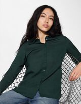 Blusa - Taschina sul petto - verde scuro