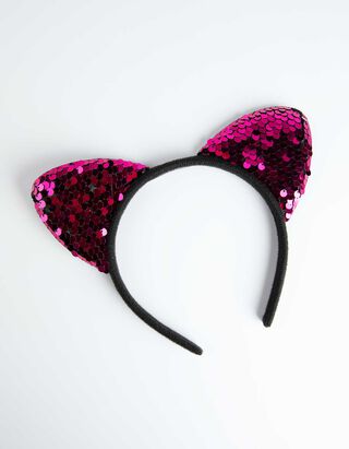 Čelenka - trblietav&eacute; u&scaron;i - ruzova