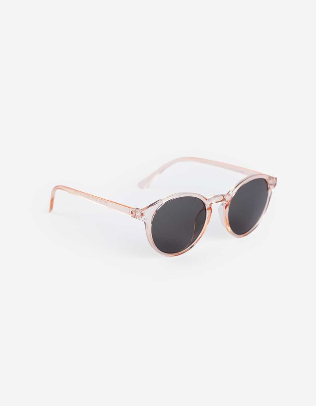 Sonnenbrille - rund - hellrot