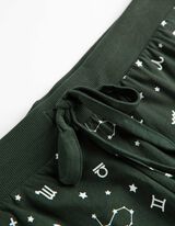 Pidžama pantalone - Vrpca na porubu - tamno-zelena