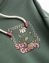 Kleid - R&uuml;ckenprint - gr&uuml;n