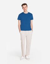 Spodnie cargo - mieszanka lniana - bialy