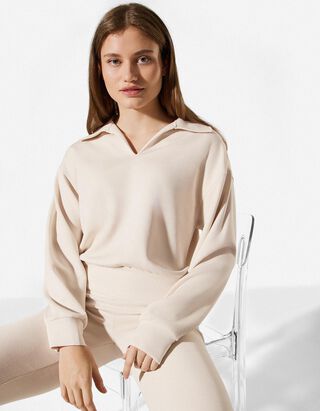 Pullover - Scuba - beige