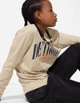 Hosszú ujjú felső - Elülső nyomtatás - bézs