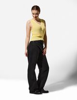 Gebreide top - Knoopsluiting - lichtgeel