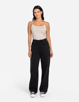 Top - Spaghettiträger - beige