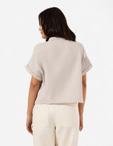 Hemd - Musselin - Beige