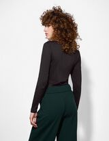 Hossz&uacute; ujj&uacute; felső - Szűk fazon - fekete