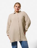 Bluse - Musselin - beige