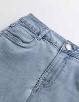 Pantacourt - Coupe Skinny Fit - bleu clair