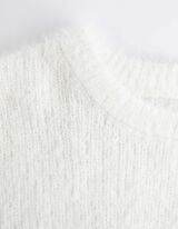 Megztinis - Apskrita iškirptė - baltas