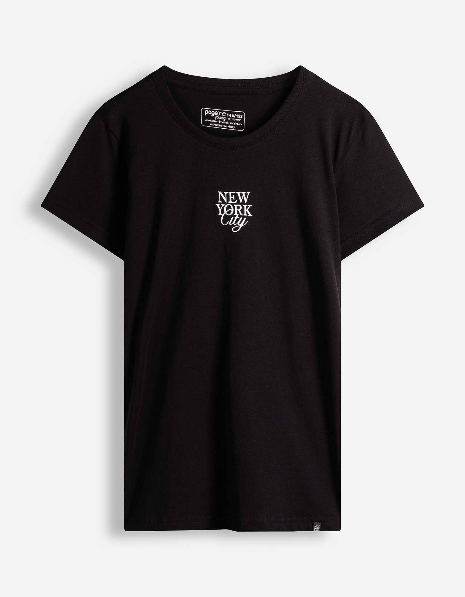 T-Shirt - Schriftzug - Schwarz