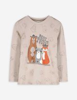 Langarmshirt - Print - beige
