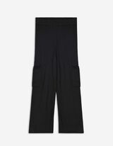 Paperbag Hose - Feinstrick - schwarz