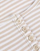 Langarmshirt - Rippenstruktur - weiß